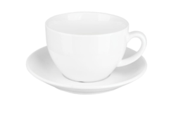 Пара чайная «Кунстверк»;  фарфор;  300мл;  D=100/155,H=80,L=155мм;  белый